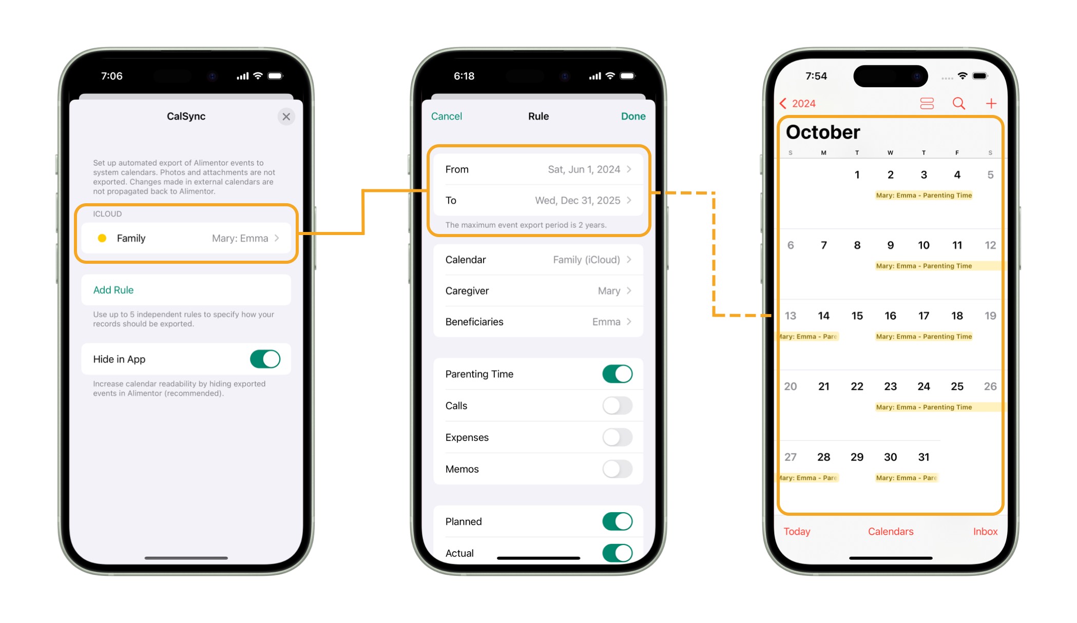 Syncing with external calendars