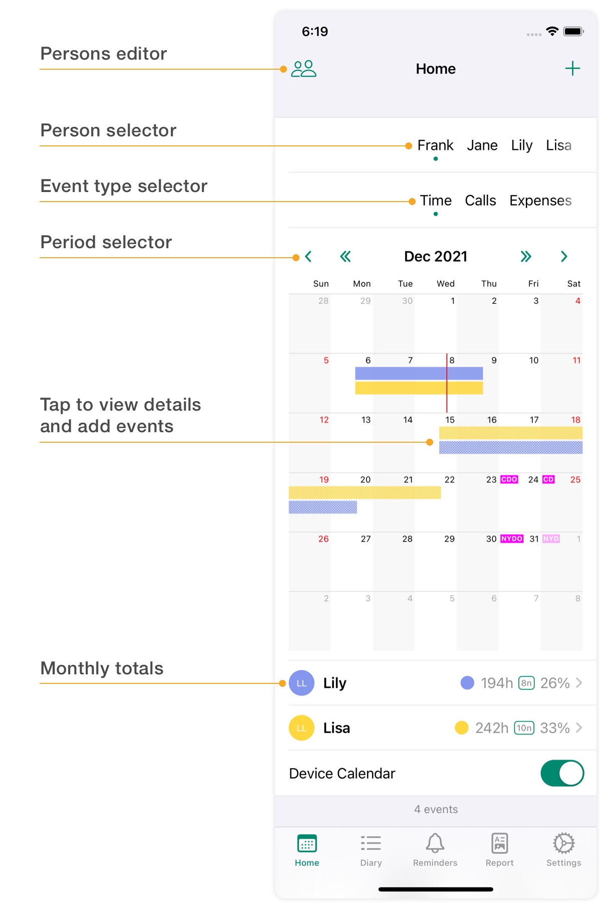 Parenting Time Calendar