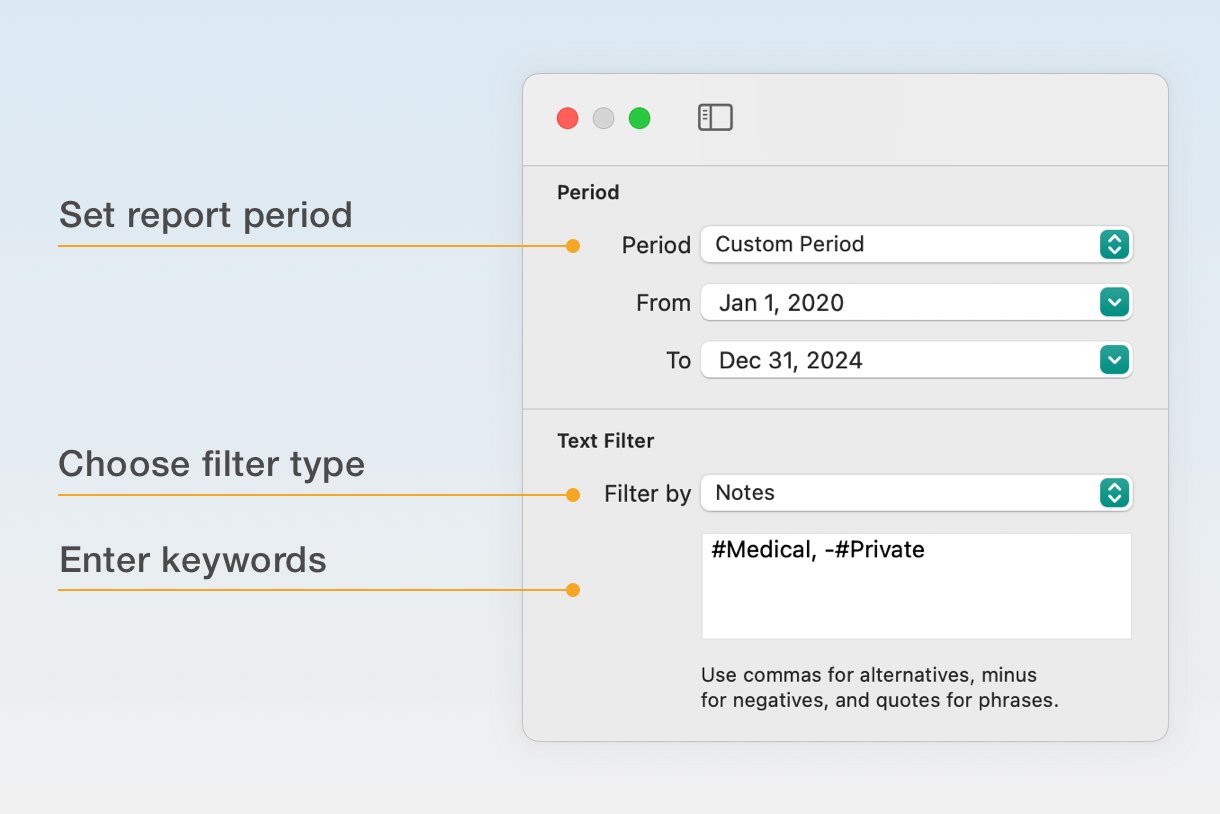 Text Filters in Reports (Mac)