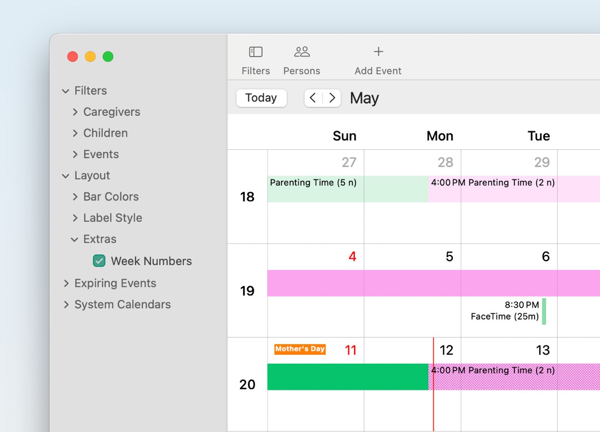 Week numbers enabled