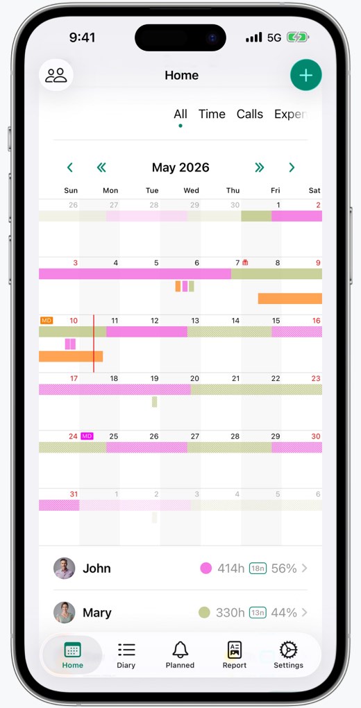 Co-parenting Calendar in Alimentor