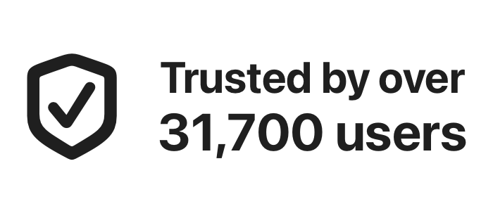 Trusted by over 31.700 users